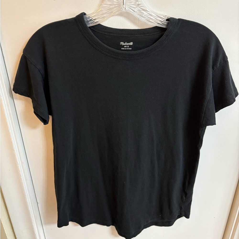 Madewell Whisper Cotton Black Short Sleeve Tee